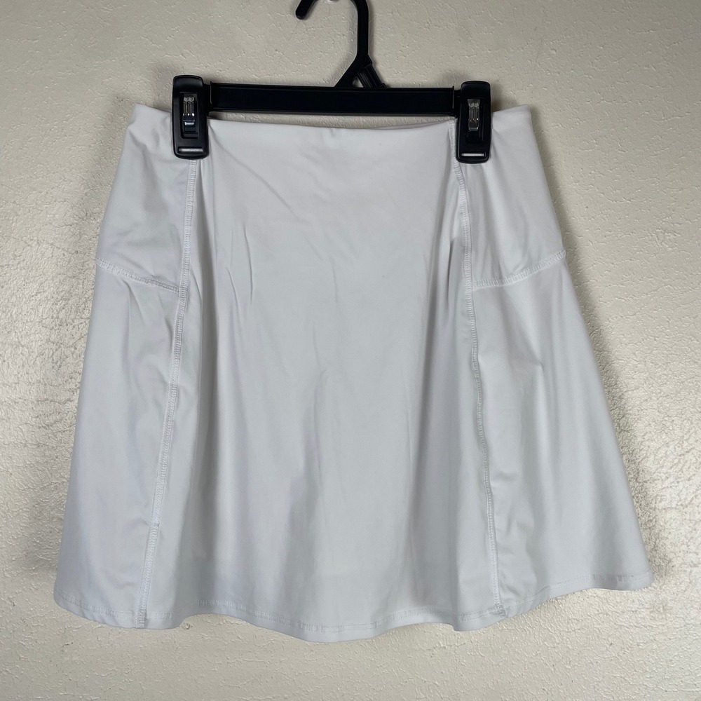 Wilson Womens Athletic Tennis Skort White Built-in Shorts‎ Mesh Pocket Size S